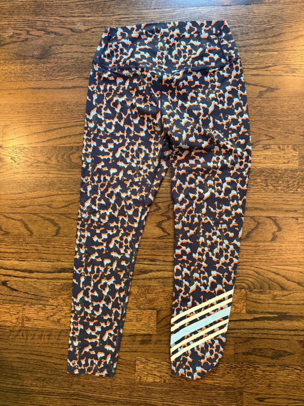Addison Bay Multicolor Leopard Print Leggings with Stripe Accent